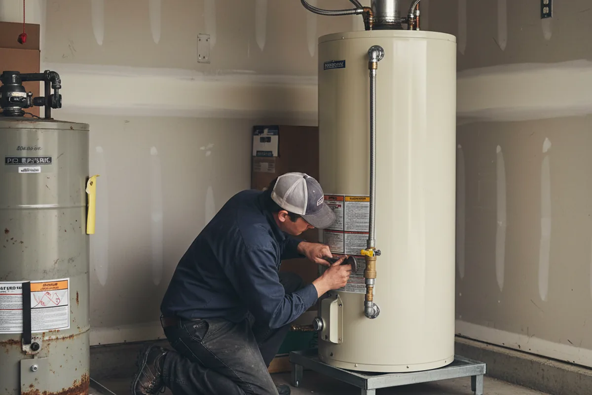 Water heater and shutoff valve replacement in Creston