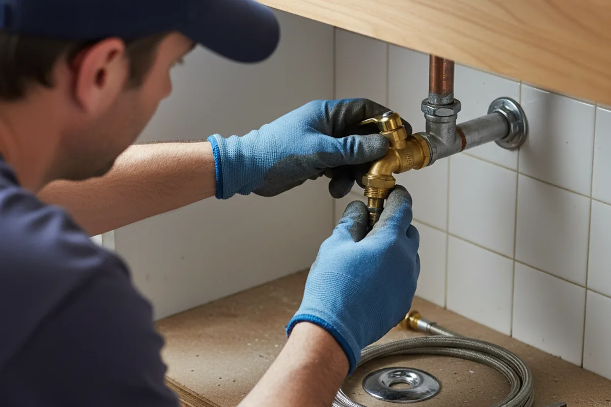 Shutoff valve and fitting work during Emergency Plumbing in Creston
